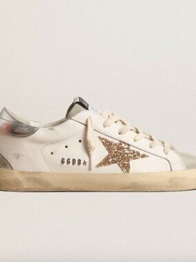 GOLDEN GOOSE Super Star Classic White/Ice/Gold/Silver - MSRP $498.00 - BNIB